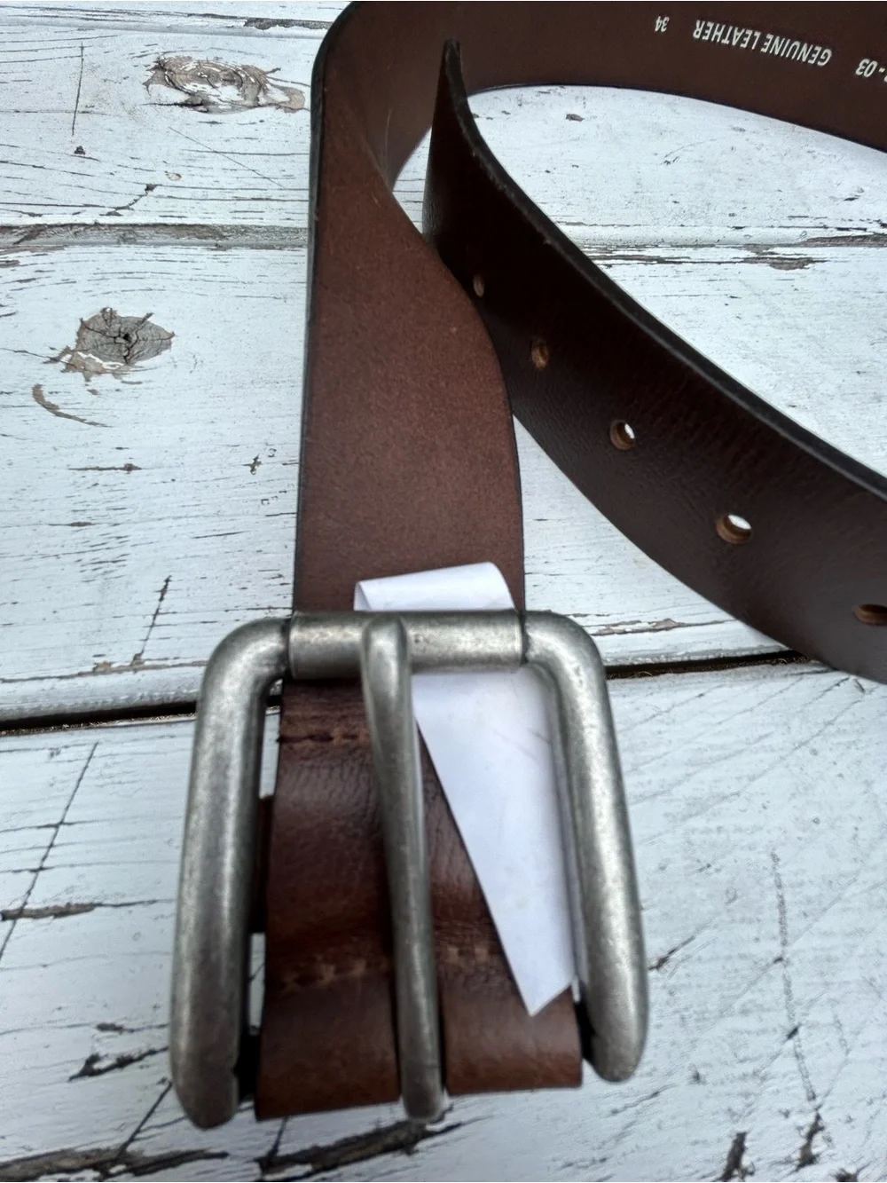 Silver Jeans Men's Brown Leather Belt